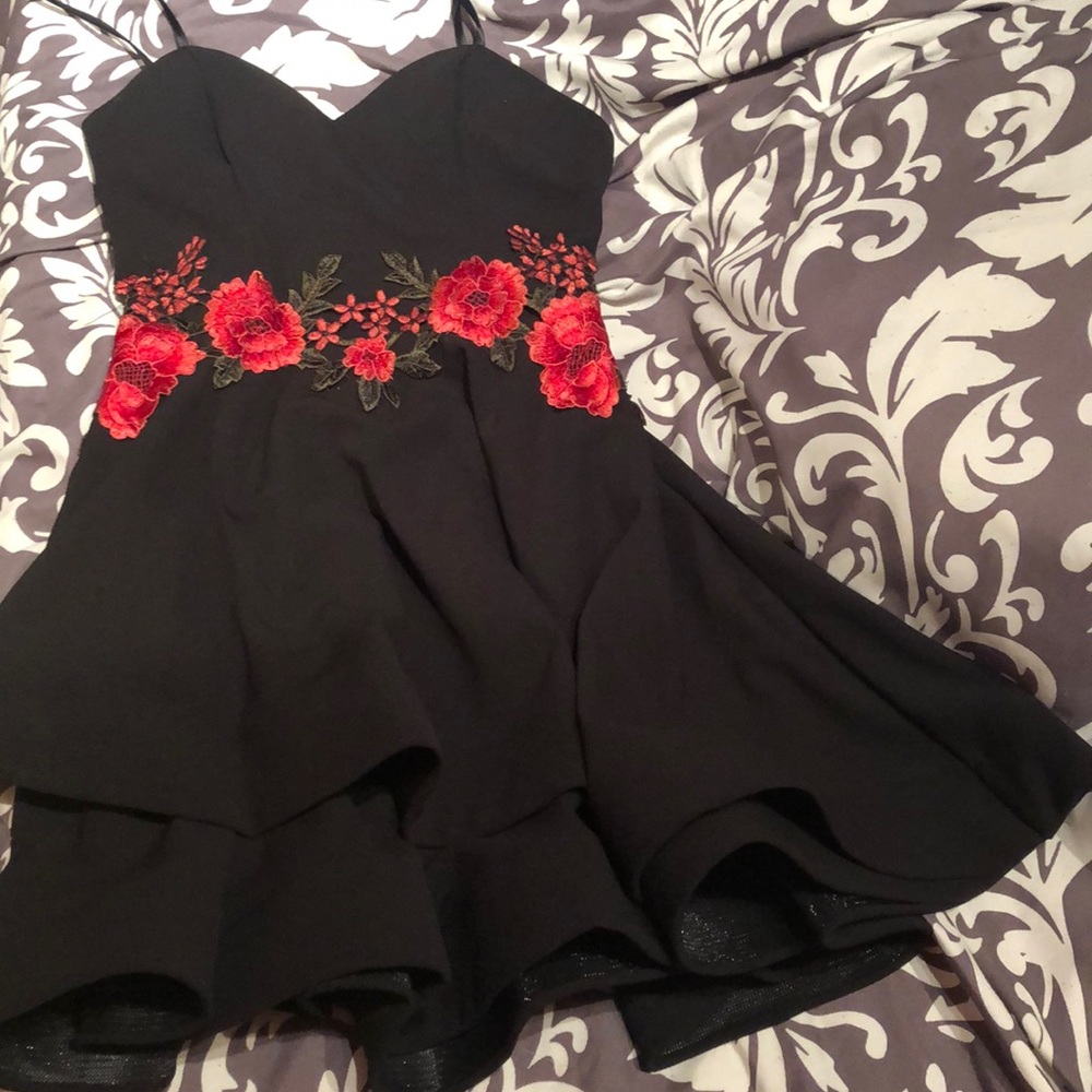 Black mini dress